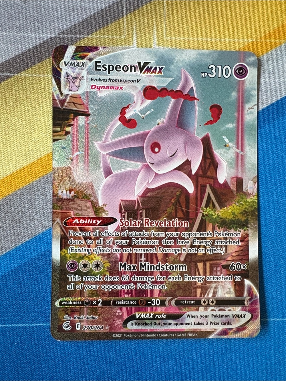 Espeon VMAX 270/264 Alt Art Secret Rare Pokémon Fusion Strike - NM/M